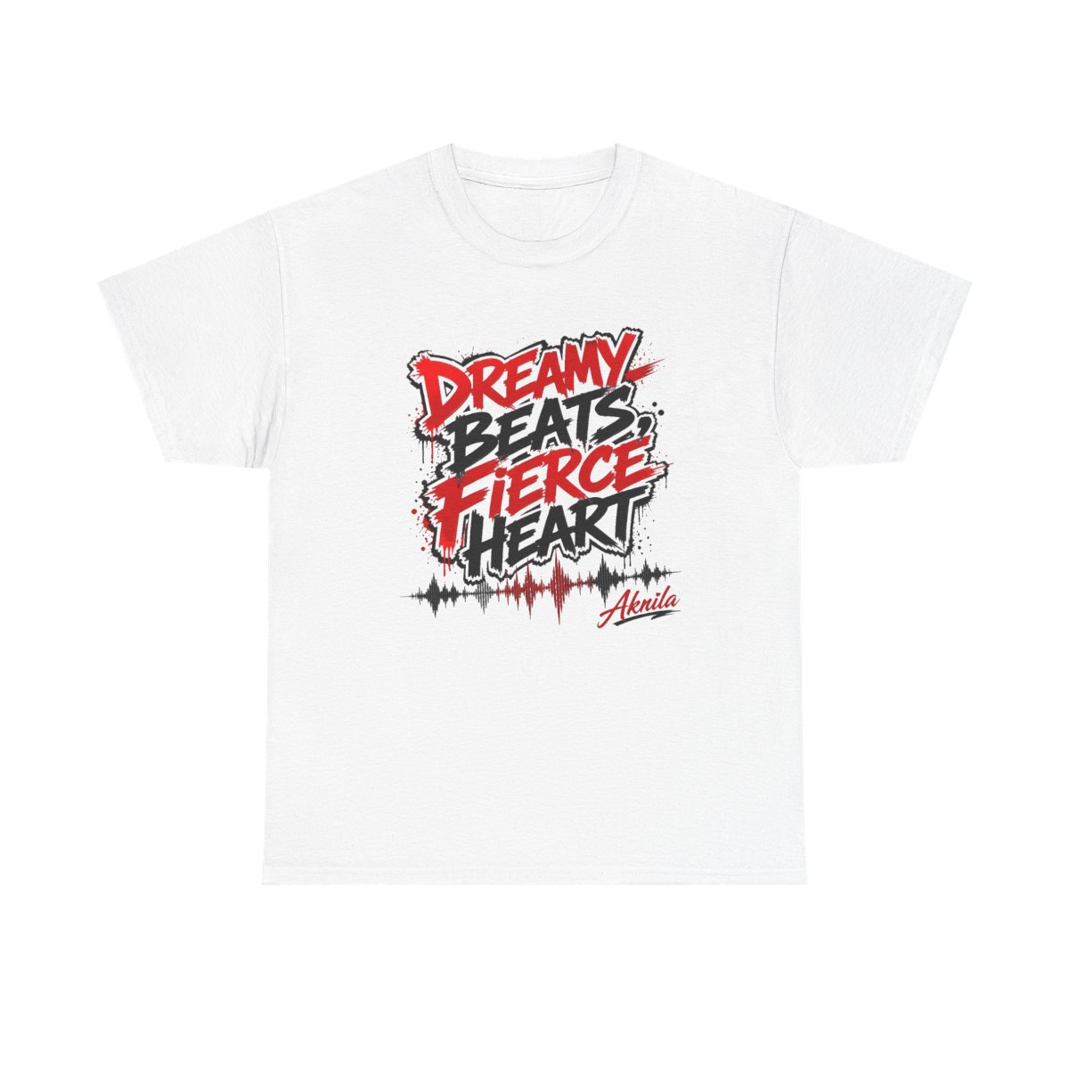 Akriila "Dreamy Beats, Fierce Heart" Unisex Tee - Official t-shirts merchandise