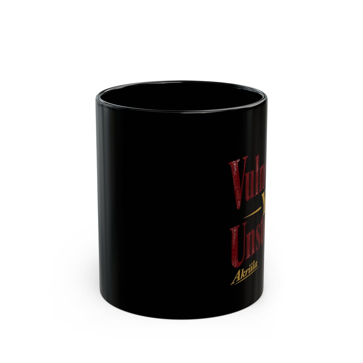 Akriila "Vulnerable Yet Unstoppable" Black Mug - Official mugs merchandise
