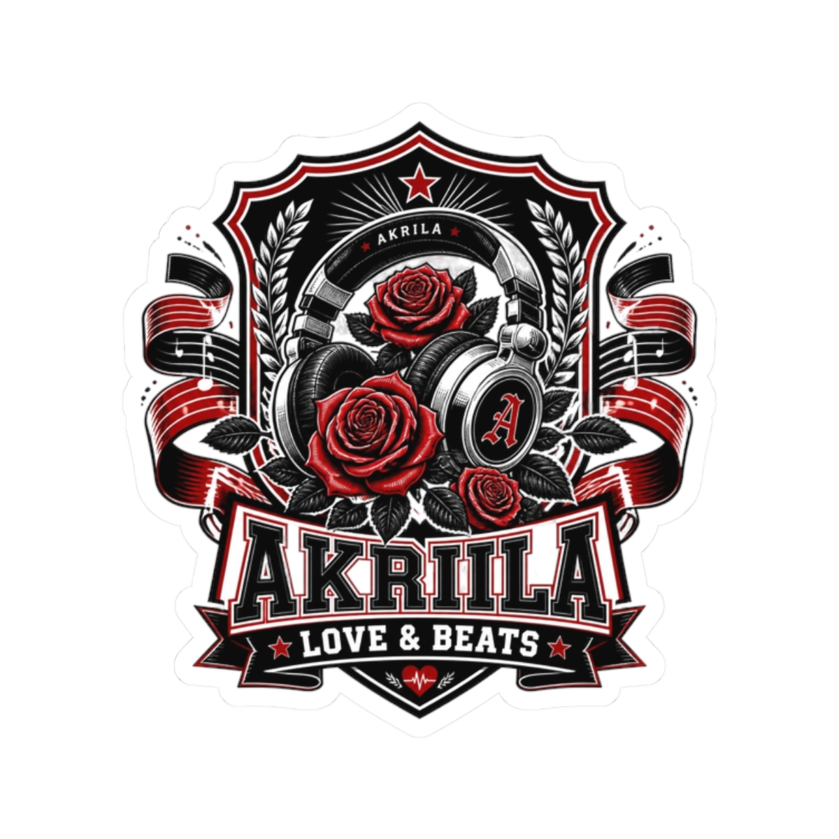 Akriila "Akriila: Love & Beats" Sticker - Official stickers merchandise